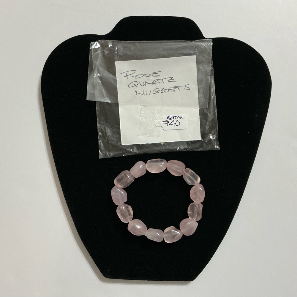 Rose Quartz Nugget Bracelet